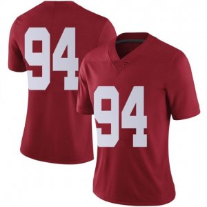 NCAA Women's Alabama Crimson Tide #94 DJ Dale Stitched College Nike Authentic No Name Crimson Football Jersey AE17Y23QE